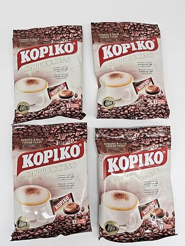 Kopiko Kaffeebonbons | Süßigkeiten | Cappuccino | Coffee Candy Classic (4 x 71g) von Generic