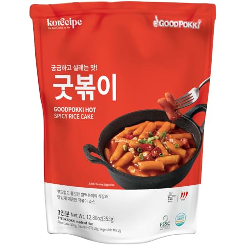 Korecipe Goodpokki Original Geschmack 363g (3 Portion) Sweet & Spicy Korean Food Tteokbokki (Hot) von Generic