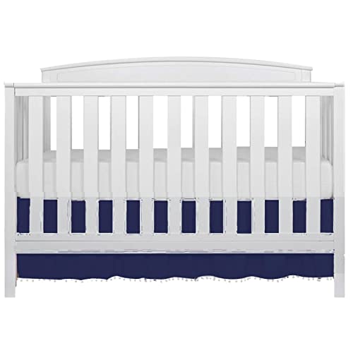 -Krippenrock – 28" x 52" Kinderbettrock, Kinderbettbettrock | Gerüschter Krippenrock mit Pompons, Mikrofaser-Kinderbett- -Bettwäscheröcke, Krippenstaub-Rüschen für Babys, Jungen und Mädche -Krippenrock – 28" x 52" Kinderbettrock, Kinderbettbettrock | Gerüschter Krippenrock mit Pompons, Mikrofaser-Kinderbett- -Bettwäscheröcke, Krippenstaub-Rüschen für Babys, Jungen und Mädche von Generic