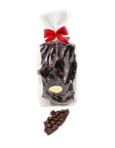 Krönner Schokoladenbruch Haselnuss Zartbitter 64% OHNE ZUCKERZSATZ & VEGAN 500 g von KRÖNNER KAFFEEHAUS . KONDITOREI . CHOCOLATIER GARMISCH-PARTENKIRCHEN