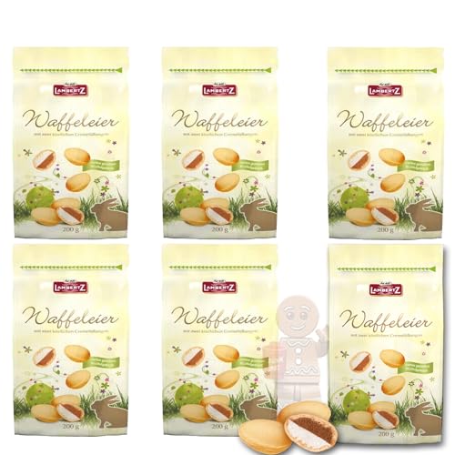 Lambertz Waffeleier 6x 200g doppelt gefüllt mit feinster Kakao- und Vanillecreme unschokoliert 1200g Lambertz Waffeleier 6x 200g doppelt gefüllt mit feinster Kakao- und Vanillecreme unschokoliert 1200g von Generic