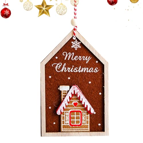 Lebkuchenhaus-Dekorationen, Lebkuchenhaus-Weihnachtsschmuck,Weihnachtsbaumschmuck in Hausform - Lebkuchenhaus-Anhänger-Charm, 2D-Weihnachts-Lebkuchenmann-Ornamente für Zuhause Lebkuchenhaus-Dekorationen, Lebkuchenhaus-Weihnachtsschmuck,Weihnachtsbaumschmuck in Hausform - Lebkuchenhaus-Anhänger-Charm, 2D-Weihnachts-Lebkuchenmann-Ornamente für Zuhause von Generic