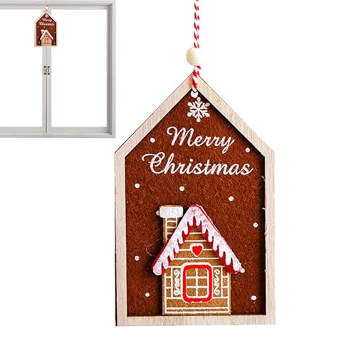 Lebkuchenhaus-Ornament,Lebkuchen-Weihnachtsdekorationen - Weihnachtsbaum Deko Anhänger - Festlicher Lebkuchenhaus-Anhänger-Charm, kreative 2D-Weihnachts-Lebkuchenmann-Ornamente für Zuhause Lebkuchenhaus-Ornament,Lebkuchen-Weihnachtsdekorationen - Weihnachtsbaum Deko Anhänger - Festlicher Lebkuchenhaus-Anhänger-Charm, kreative 2D-Weihnachts-Lebkuchenmann-Ornamente für Zuhause von Generic