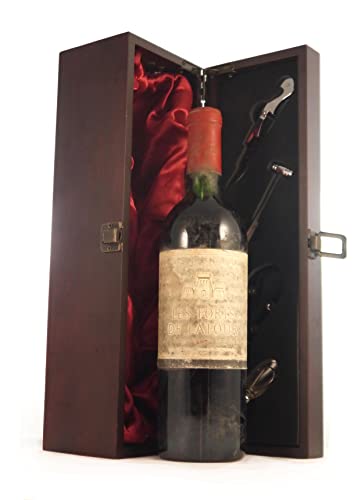 Les Forts de la Latour 1972 Pauillac (Red wine) in einer mit Seide ausgestatetten Geschenkbox, da zu 4 Weinaccessoires, 1 x 700ml von Generic