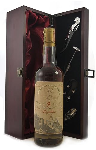 Macallan Dun Eideann 9 Year Old Whisky 1990 in einer mit Seide ausgestatetten Geschenkbox, da zu 4 Weinaccessoires, 1 x 750ml von Generic