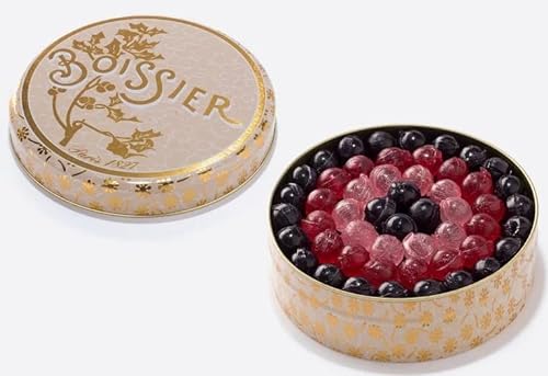 Maison Boissier Maître Confiseur - Bonbons Boule Fleurs | Flowers Ball Candies - Süßigkeiten Box verschiedene Leckereien | aus Frankreich - 275gr metall Geschenkbox von Generic