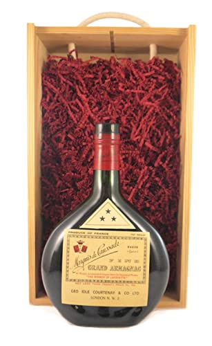 Marquis de Caussade 3 Star Fine Grand Armagnac (70cl) 1960's bottling in einer Geschenkbox, 1 x 700ml von Generic