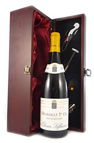 Meursault 1er Cru 'Sous Le Dos D'ane' 2018 Domaine Oliver Leflaive (White wine) in einer mit Seide ausgestatetten Geschenkbox, da zu 4 Weinaccessoires, 1 x 750ml von Generic