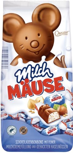 CHOCEUR Milch Mäuse – Milchschokolade mit Maussymbol, 210 g, Beutel mit weichen Figuren, ideal für Feinschmecker und Süßwarenliebhaber – 210 g von Generic