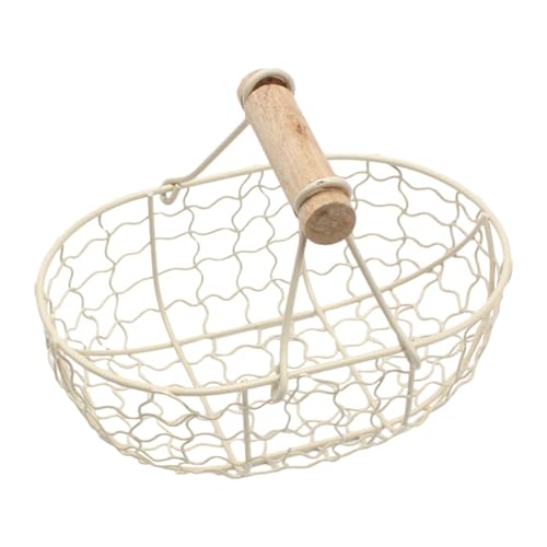Obstkorb - Vintage -Drahtspeicherkorb | Tragbarer Bauernkorb für Eier, Obst, Brot und Picknick Obstkorb - Vintage -Drahtspeicherkorb | Tragbarer Bauernkorb für Eier, Obst, Brot und Picknick von Generic