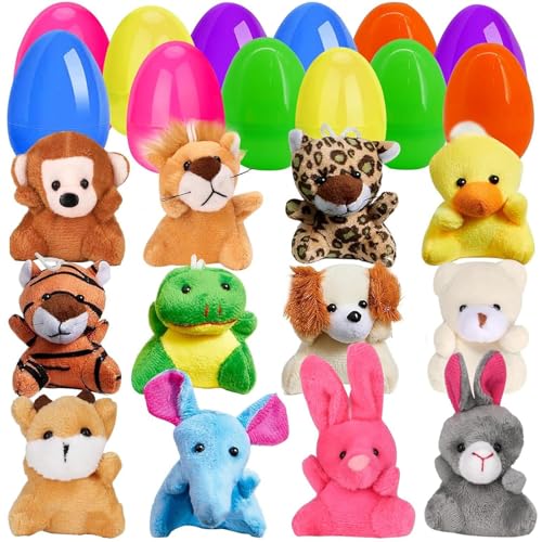 Ostereierfüllungen - Vorgefüllte gefüllte Tierplüschspielzeug, Osterdekorationen Kinder Jagd Spielkorb | Goodie Bag -Stuffers, Party bevorzugt Vorräte für Kinderjagdspiele, farbenfrohe Süßigkeiten und Ostereierfüllungen - Vorgefüllte gefüllte Tierplüschspielzeug, Osterdekorationen Kinder Jagd Spielkorb | Goodie Bag -Stuffers, Party bevorzugt Vorräte für Kinderjagdspiele, farbenfrohe Süßigkeiten und von Generic