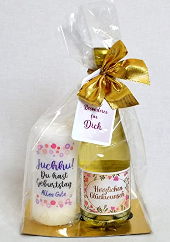 Piccolo mit Kerze "Du hast Geburtstag" mit Geschenkanhänger Piccolo mit Kerze "Du hast Geburtstag" mit Geschenkanhänger von Generic