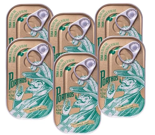 Porthos Geschnittene Thunfischfilets - Ein Geschmackserlebnis aus dem Meer | Thunfisch in olivenöl | Premium Qualität | Portugal 6 x 125g Porthos Geschnittene Thunfischfilets - Ein Geschmackserlebnis aus dem Meer | Thunfisch in olivenöl | Premium Qualität | Portugal 6 x 125g von Generic