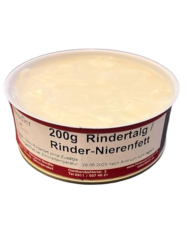 Rinder-Nierenfett/Rindertalg (200g) in der Dose hausgemacht in der fränkischen Handwerksmetzgerei von Generic