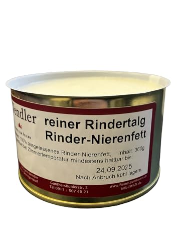 Rinder-Nierenfett/Rindertalg (360g) in der Dose hausgemacht in der fränkischen Handwerksmetzgerei von Generic