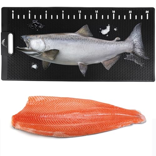 Rutschfeste Fischfiletmatte mit Fischmessaufkleber und Edelstahl-Fischentschupper – tragbar, langlebiges Fischreinigungs- und Schneidebrett, einfacher Griff zum Filetieren, spülmaschinenfest, groß Rutschfeste Fischfiletmatte mit Fischmessaufkleber und Edelstahl-Fischentschupper – tragbar, langlebiges Fischreinigungs- und Schneidebrett, einfacher Griff zum Filetieren, spülmaschinenfest, groß von Generic