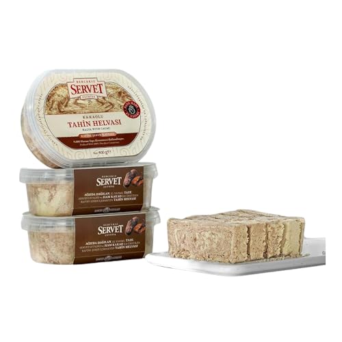 Servet - Rafine Şeker İlavesiz Sade Kakaolu Tahin Helvası 3'lü Paket von Generic