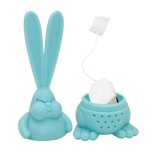 SilikonKaninchenTee-Ei - Angry Rabbit Tea Steeper mit 2 großen Ohren | Hitzebeständiges SilikonTeeEi, TeeEi für losen Tee für eine Tasse oder eine Tasse, Ostergeschenk für Männer SilikonKaninchenTee-Ei - Angry Rabbit Tea Steeper mit 2 großen Ohren | Hitzebeständiges SilikonTeeEi, TeeEi für losen Tee für eine Tasse oder eine Tasse, Ostergeschenk für Männer von Generic