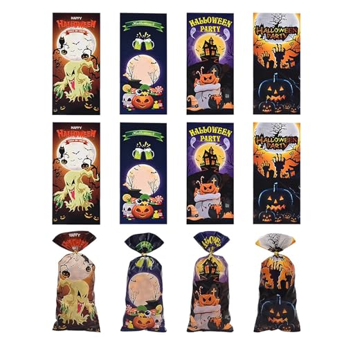 Süßigkeiten- oder Süßigkeitentüten, Halloween-Leckerli-Tüten, niedliche Halloween-Tüten, lustig, 12 Stück, gruselige festliche Dekoration, bietet Süßigkeiten- oder Süßigkeitentüten, Halloween-Leckerli-Tüten, niedliche Halloween-Tüten, lustig, 12 Stück, gruselige festliche Dekoration, bietet von Generic