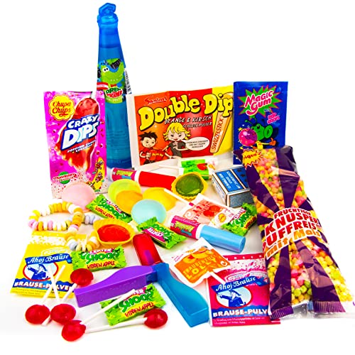 Sugar Bros | Retro Süßigkeiten Box mit 37 Kindheitserinnerungen | 750g von Sugar Bros