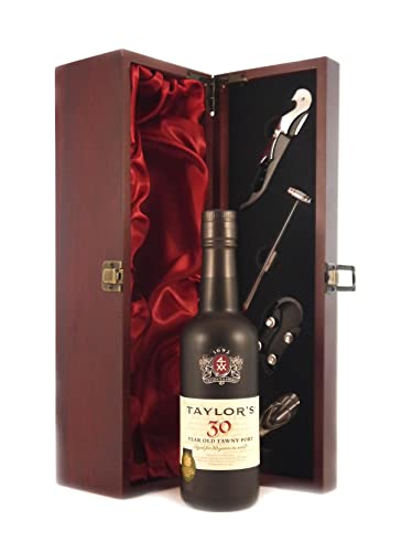 Taylor Fladgate 30 year old Tawny Port (37.5 cls) in einer mit Seide ausgestatetten Geschenkbox, da zu 4 Weinaccessoires, 1 x 750ml von Generic