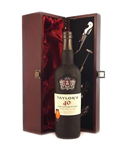 Taylor Fladgate 40 year old Tawny Port (75cls) in einer mit Seide ausgestatetten Geschenkbox, da zu 4 Weinaccessoires, 1 x 750ml von Generic