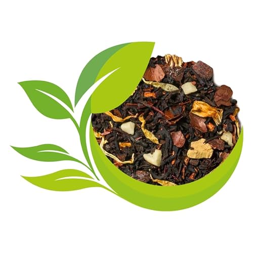 Teehaus Grünfieber - Honig & Mandel Tee 100g - Schwarztee Rooibos Mischung mit Kakao & Süßholzwurzel von Generic