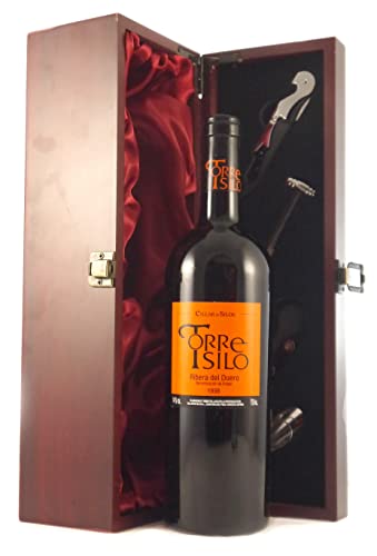 TorreSilo 1998 Cillar De Silos (Red wine) in einer mit Seide ausgestatetten Geschenkbox, da zu 4 Weinaccessoires, 1 x 750ml von Generic