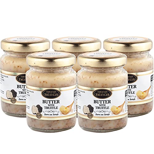 Trüffelbutter, Butter mit weißer Trüffelknolle Borchii Vitt, Burro con tartufo, intensiver Geschmack und Geschmack, geeignet für weiße Trüffelrisotto, Vorspeisen, Nudelgerichte, Fleisch 5 x 80 g Trüffelbutter, Butter mit weißer Trüffelknolle Borchii Vitt, Burro con tartufo, intensiver Geschmack und Geschmack, geeignet für weiße Trüffelrisotto, Vorspeisen, Nudelgerichte, Fleisch 5 x 80 g von Generic