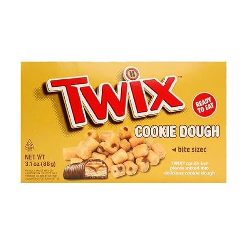 Twix Cookie Dough Bites (88g) - Butterweicher Keksteig mit Twix Stückchen als Würfel Original aus Amerika von Generic