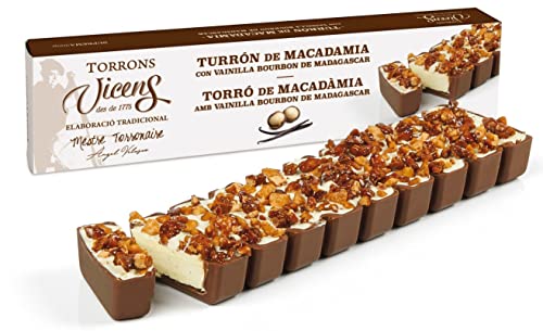 Vicens Agramunt's Torrons - Natura Collection - Macadamia nougat with Bourbon Vanilla from Madagascar / Macadamia-Nougat mit Bourbon-Vanille aus Madagaskar - 10.58oz/ 300gr (1 stück) von Generic