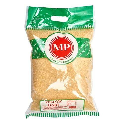 Yellow GARI (Garri) – 4 kg Sack – Getrocknete geriebene Cassava Knollen aus Nigeria – MP People Choice von Generic