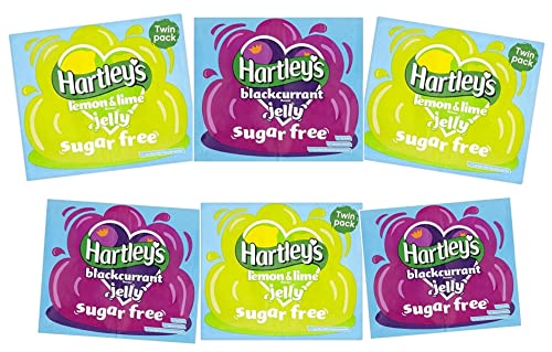 Zuckerfreies Gelee, Doppelpackungen, Zitronen- und Limetten- und Johannisbeeraromen, Hartley's Instant Dessert, ideal für Diätetiker, Diabetiker, 3 Doppelpackungen je toller Geschmack Zuckerfreies Gelee, Doppelpackungen, Zitronen- und Limetten- und Johannisbeeraromen, Hartley's Instant Dessert, ideal für Diätetiker, Diabetiker, 3 Doppelpackungen je toller Geschmack von Kingdom Supplies