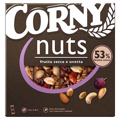 Corny Nuts Müsliriegel Getrocknete Früchte und Rosinen 4 Riegel à 24 g von Generico