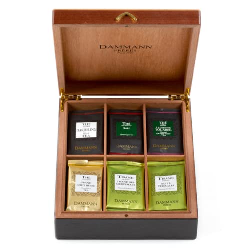 Dammann-Brüder | Holzkiste für Tee & Kräutertee | Geschenkbox Tee & Kräuter 8 Geschmacksrichtungen | Verschiedene Tees 42 Beutel - 84 Gr | Willkommenstee-Geschenkbox Dammann-Brüder | Holzkiste für Tee & Kräutertee | Geschenkbox Tee & Kräuter 8 Geschmacksrichtungen | Verschiedene Tees 42 Beutel - 84 Gr | Willkommenstee-Geschenkbox von Generico