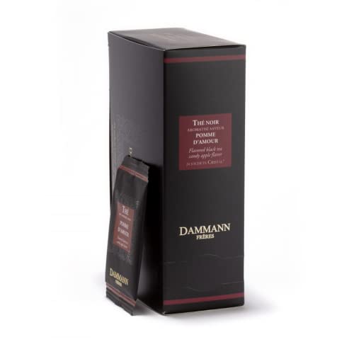Dammann-Brüder | Tè Nero Liebesapfel | Tè Nero Gusto Mela Caramellata - 24 Bustine (48 Gr) | Schwarzteebeutel | Miscela Tè Nero Aromatizzato Mela von Generico