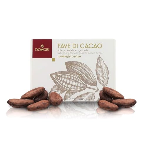 Domori | Ganze geröstete und geschälte Kakaobohnen | Kakaobohnen-Geschenkbox - 100 Gr von Generico