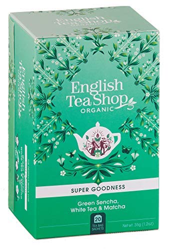 English Tea Shop Bio-Aufguss aus Sencha-Grüntee, Weißem Tee und Matcha-Grüntee Hergestellt in Sri Lanka - 1 x 20 Teebeutel (35 Gramm) von Generico