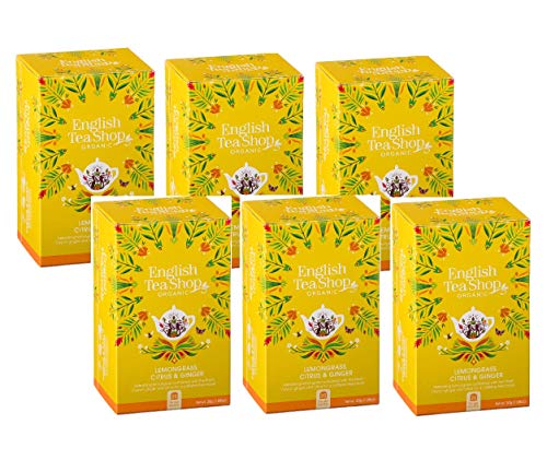 English Tea Shop Bio Infusion von Zitronengras, Ingwer und Zitrusfrüchten natürlich koffeinfrei - 6 x 20 Teebeutel (180 Gramm) von Generico