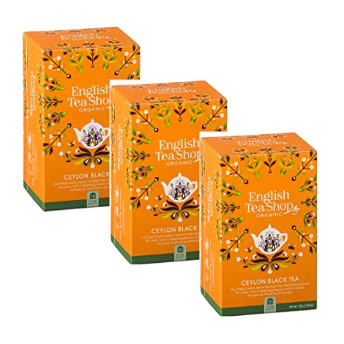 English Tea Shop Pure Bio Schwarzer Tee Made in Sri Lanka - 3 x 20 Teebeutel (135 Gramm) von Generico