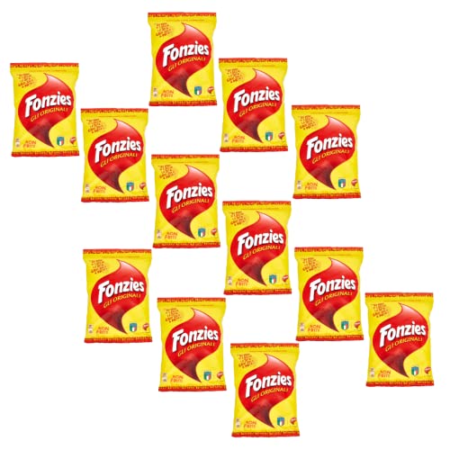 Fonzies | Käse-Mais-Kroketten | Im Ofen gekochte Chips, nicht gebraten - 12 Beutel Fonzies | Käse-Mais-Kroketten | Im Ofen gekochte Chips, nicht gebraten - 12 Beutel von Genérico