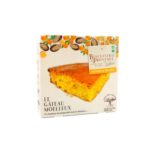 Gebäck der Provence | Bio-Orangen-Mandel-Kuchen | Glutenfrei ohne Konservierungsstoffe - 1 x 225 Gr | Glutenfreie Süßigkeiten von Generico