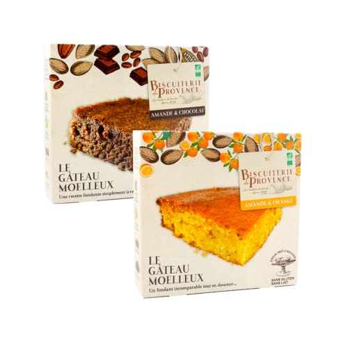 Gebäck der Provence | Bio-Orangen-Mandel-Kuchen | Glutenfreier Schokoladen-Mandel-Kuchen ohne Konservierungsstoffe - 465 Gr | Schokoladenkuchen von Generico