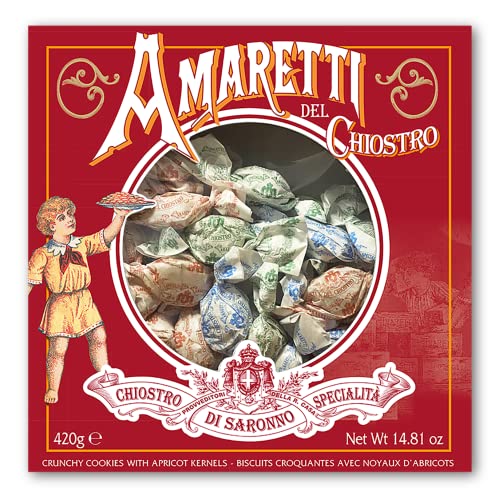 Kloster von Saronno® | Amaretti del Chiostro® | Klassische knusprige Amaretti - 420 Gr | Gebäckschachteln | Knusprige Amaretti-Packung von Generico