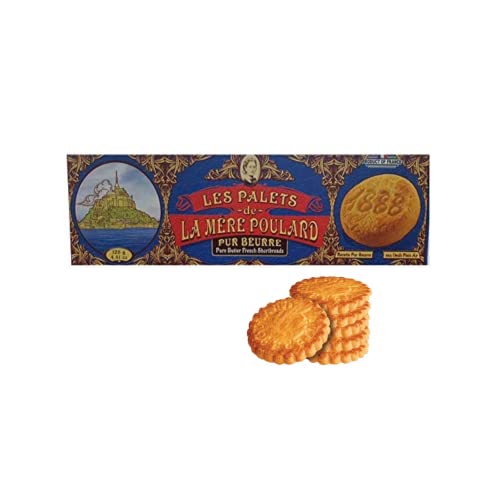 La Mere Poulard® 1888 | Reine Butter- und Karamellkekse | Butter-Karamell-Kekse | Traditionelle Butterkekse - 1 Box x 125 Gr von Generico