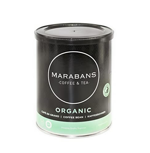 Marabans Bio-Kaffeebohnen. Dose mit 250 Gramm. URSPRUNG: Honduras. 100% natürlich gerösteter Kaffee. Marabans Bio-Kaffeebohnen. Dose mit 250 Gramm. URSPRUNG: Honduras. 100% natürlich gerösteter Kaffee. von Marabans Coffee & Tea