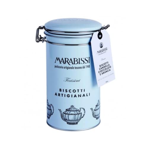 Marabissi | Kekse Metalldose Zimt, Schokolade und Orange - 200 Gr | Aromatisierte handwerkliche Kekse Marabissi | Kekse Metalldose Zimt, Schokolade und Orange - 200 Gr | Aromatisierte handwerkliche Kekse von MARABISSI