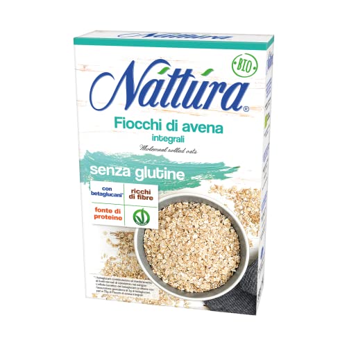 Nattura Vegane Vollkorn-Haferflocken | Haferflocken reich an Ballaststoffen Proteinquelle | Glutenfreie Haferflocken 1 Packung 350g Nattura Vegane Vollkorn-Haferflocken | Haferflocken reich an Ballaststoffen Proteinquelle | Glutenfreie Haferflocken 1 Packung 350g von Generico