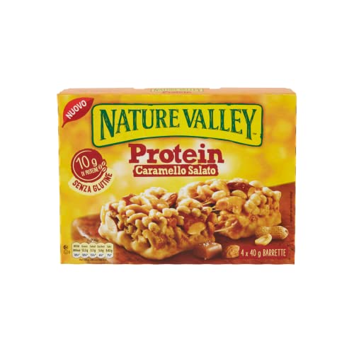 Nature Valley® | Barretta Proteica Morbida | Snack Arachidi e Mandorle Ricoperto al Caramello Salato - 160 Gr (4 Barrette) von Generico