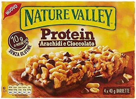 Tal der Natur | Weicher Proteinriegel mit Erdnüssen und Schokolade | Snack mit Schokoladengeschmack - 1 x 160 Gr (insgesamt 4 Riegel) von Generico